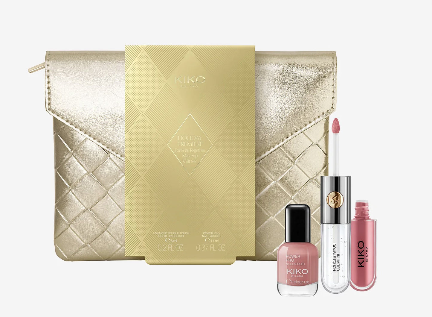 Coffret cadeau lèvres et mains : rouge à lèvres liquide brillant et vernis à ongles KiKO 1