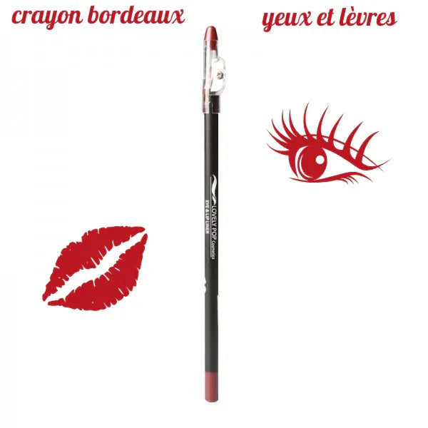 Crayons yeux et lèvres Bordeaux Lovely pop - Sonia Make Up 59