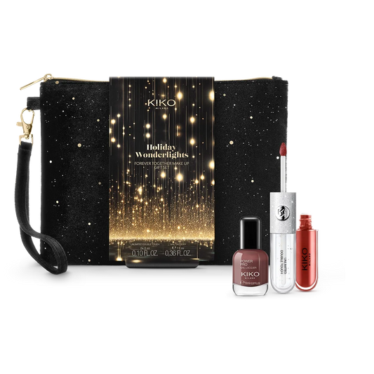 Coffret cadeau lèvres et mains : rouge à lèvres liquide brillant et vernis à ongles kiko 105