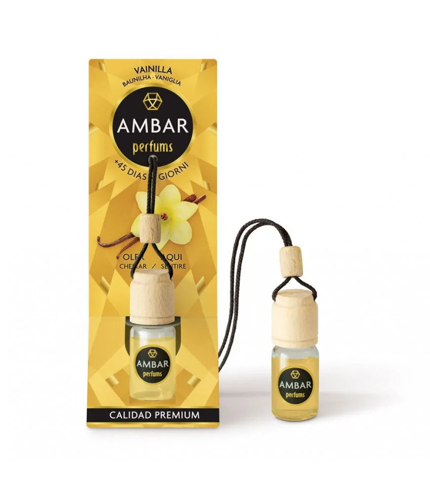 Ambar Parfums Désodorisant Voiture Coco, vanille ou fruits rouge Pendentif 6,5 ml